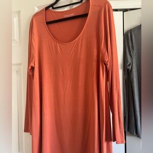 Soft Surroundings Women's Terracotta Long Sleeve Top